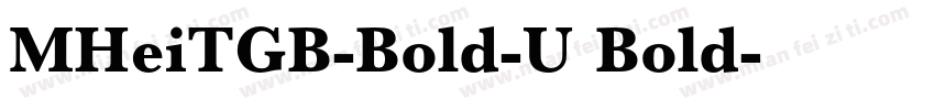 MHeiTGB-Bold-U Bold字体转换